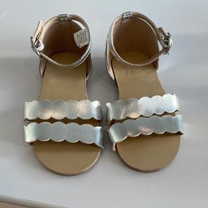 Janie and jack sandals. Size 5. Silver.